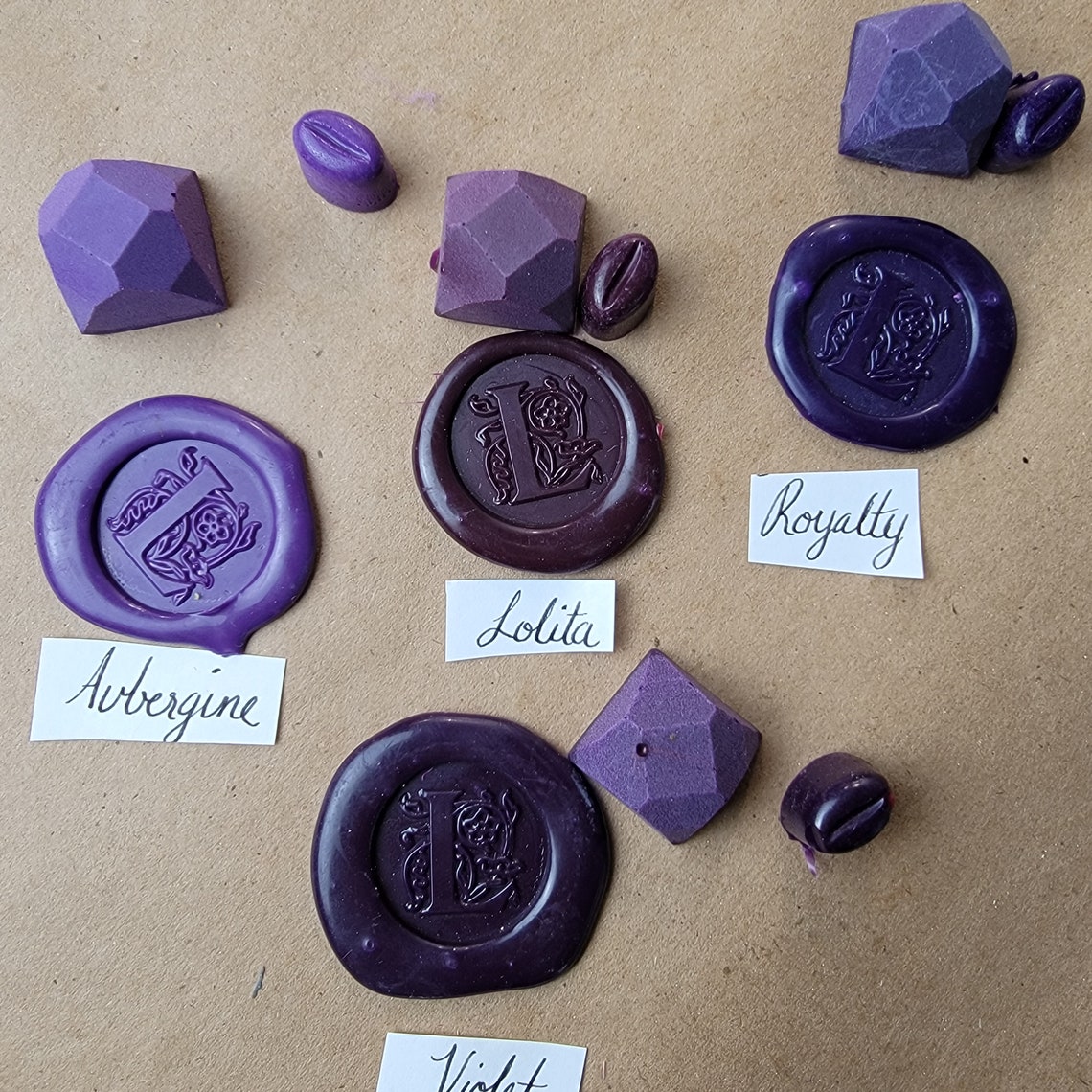 Matte Violets Crystal Wax Seals Handmade sealing wax Etsy
