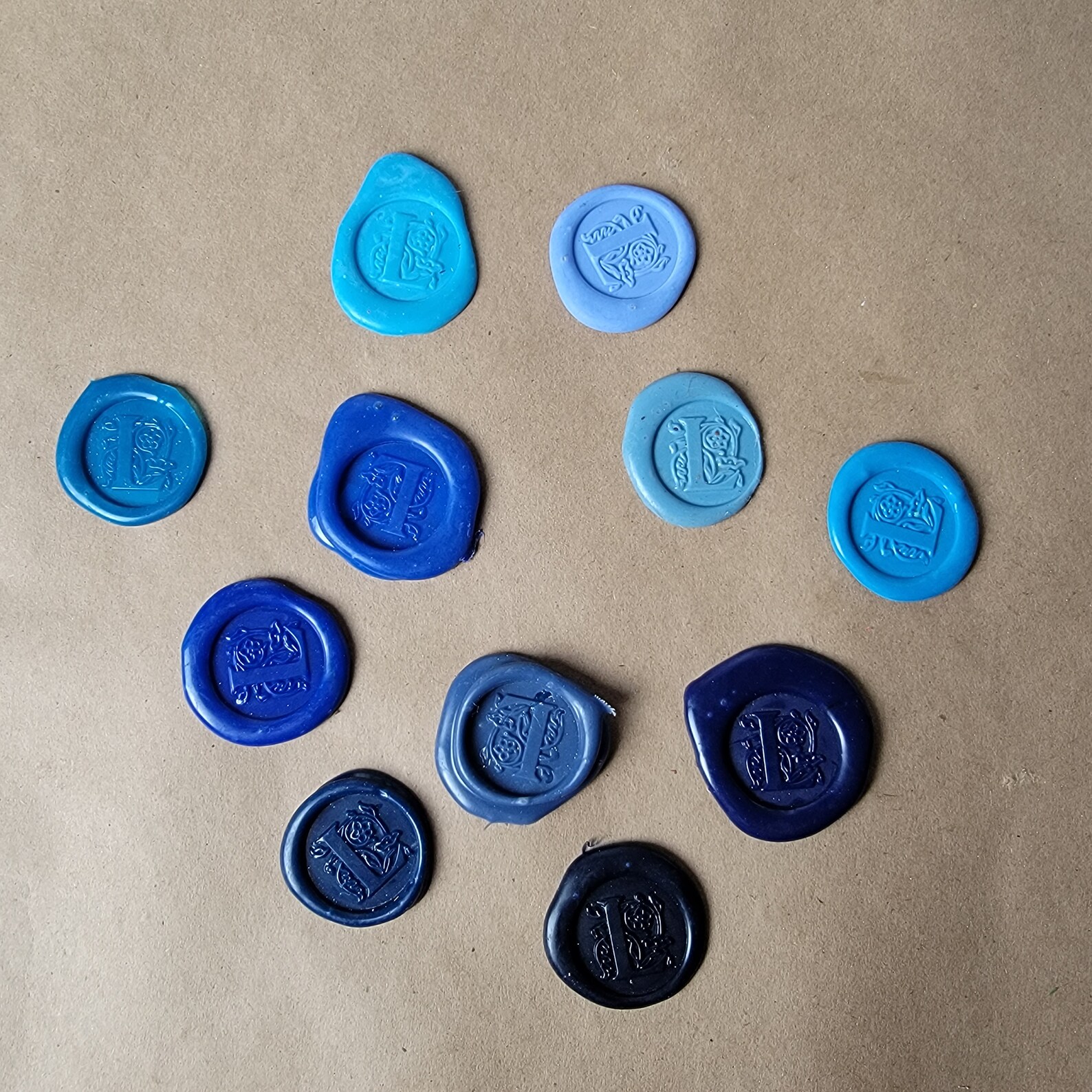Matte Blues Crystal Wax Seals Handcrafted Blue Matte Wax Etsy