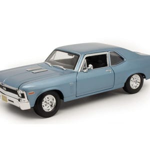 Maisto Light Blue  1970 Chevrolet Nova SS Coupe 1:18 Die Cast Car Model