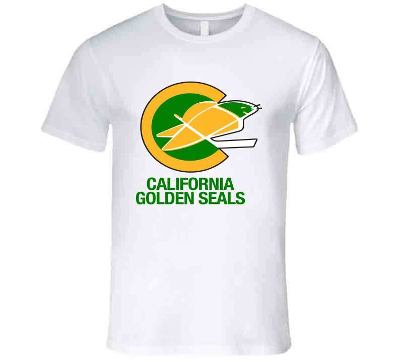 D Roberts 2 California Golden Seals Hockey Jersey - Yellow, Custom Name & Number (Large)
