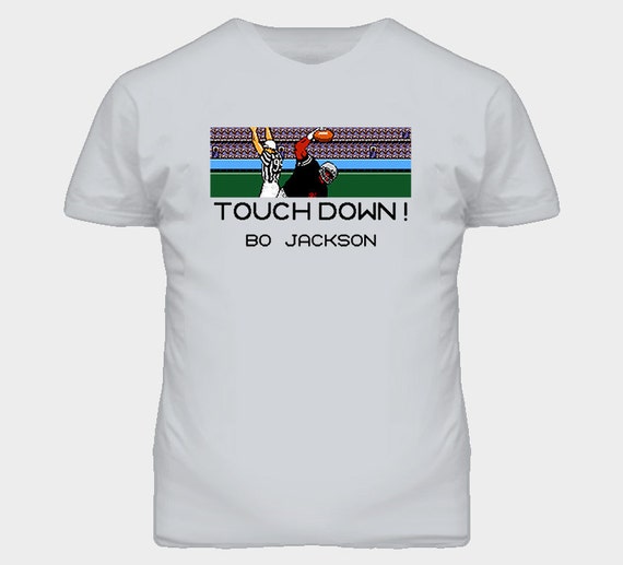 Bo Jackson Tecmo Bowl Nes T Shirt Grey