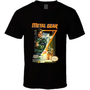 Metal Gear Nes Box Art Video Game Black T Shirt