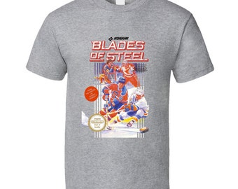 Blades Of Steel Nes Box Art Hockey Video Game T Shirt