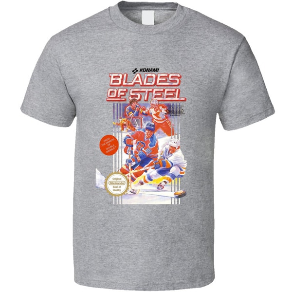 Blades Of Steel Nes Box Art Hockey Video Game T Shirt