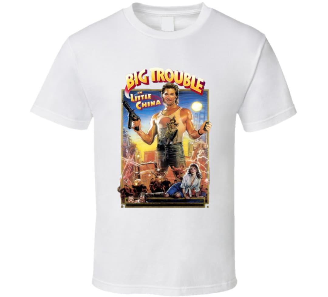 T-shirt Big Trouble In Little China Golden Guns - Rétro Années 80, Neuf Avec étiquette