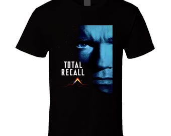 Total Recall Arnold Retro 90's Action Movie T Shirt