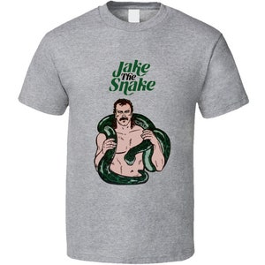 Jake The Snake Retro Cartoon Retro Wrestling T Shirt