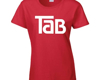 Tab Cola Retro 80's Drink T Shirt - Ladies Red