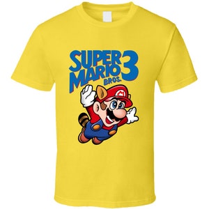 Super Mario Bros. 3 Retro Nes Box Art Video Game T Shirt