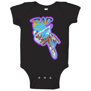 Rad Bmx Retro 80&#39;s Movie Baby One Piece