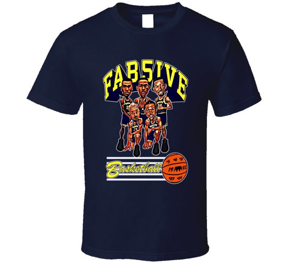 Fab Five Michigan Retro Caricature Navy 