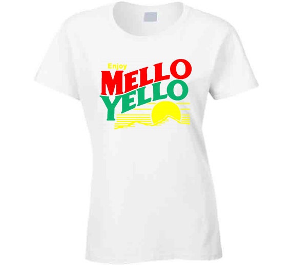 80's Retro Enjoy Mellow Yellow Drink Ladies T Shirt - Etsy
