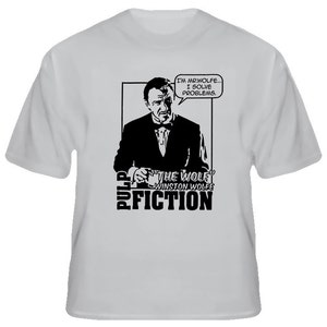Pulp Fiction Movie Winston Wolfe Mr Wolf Funny T Shirt