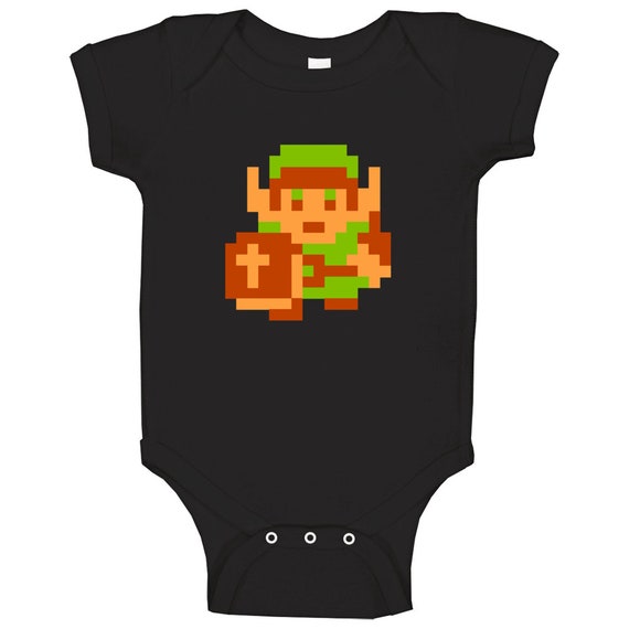 Link The Legend Of Zelda 8 Bit Baby One Piece Etsy