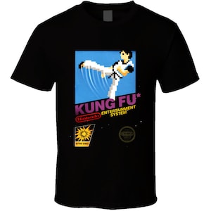 Kung Fu Retro Video Game Box Art Fighting T Shirt