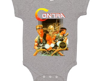 Contra Retro Nes Box Art Baby One Piece
