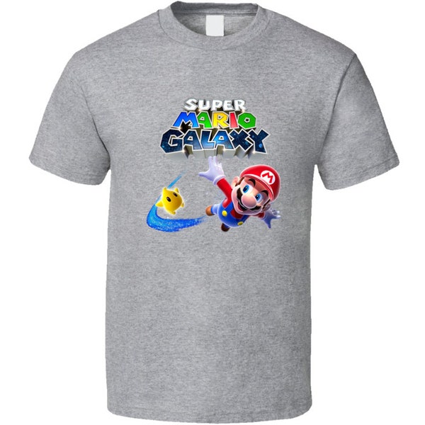 Super Mario Galaxy Super Mario Classic Box Art Retro Video Game T Shirt