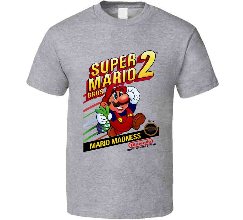 Super Mario Bros. 2 Nes Box Art Video Game T Shirt - Etsy