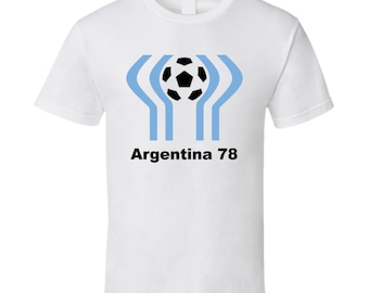 Argentina 1978 World Cup Soccer Host Logo Soccer T Shirt