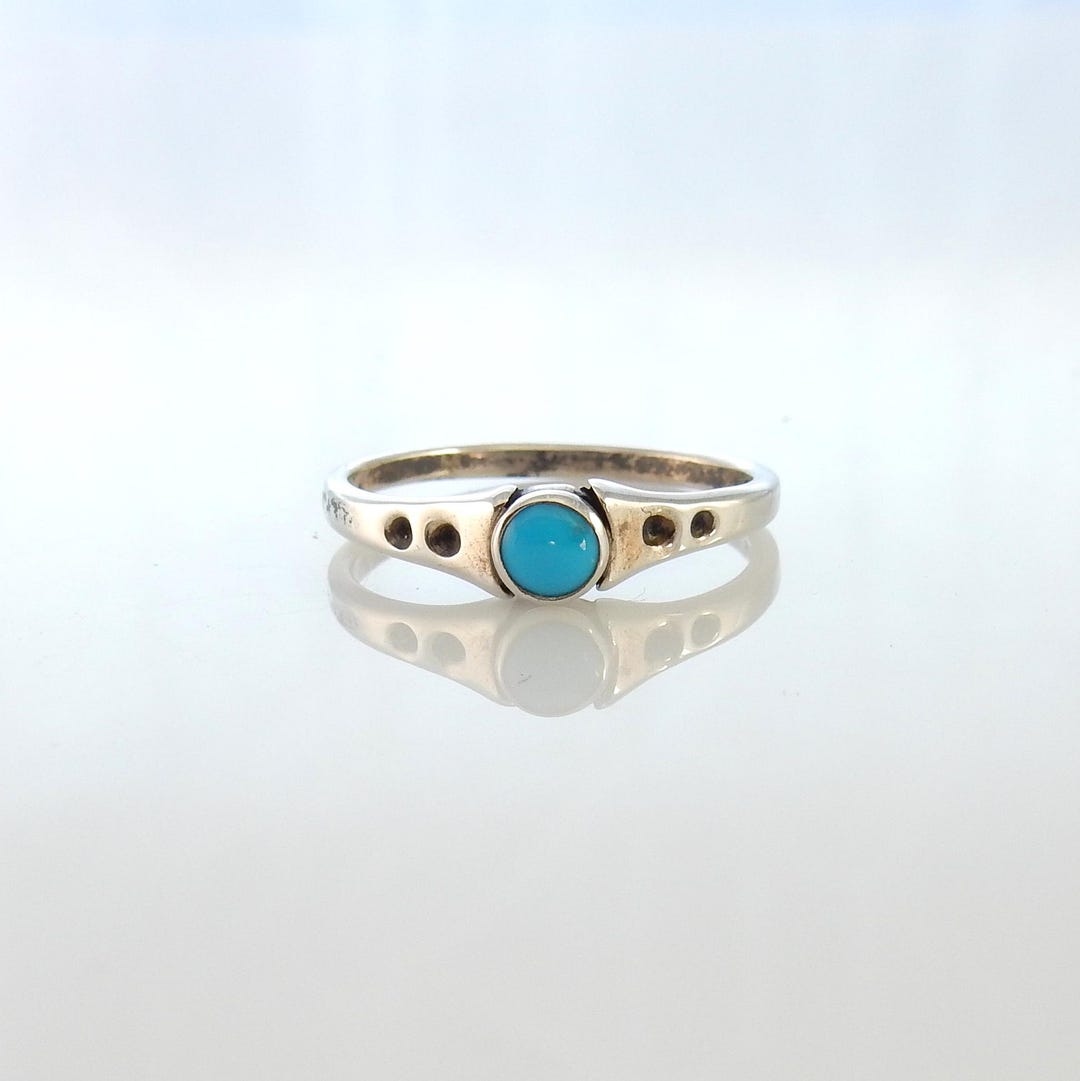 Handmade Sterling Silver Sleeping Beauty Turquoise Ring Unique Silver ...