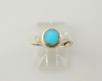 One of a Kind Blue Sleeping Beauty Turquoise Sterling Silver .925 Ring size 6