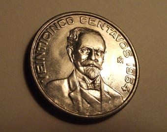 1964 Mexico 25 Centavos; Brilliant Uncirculated Proof
