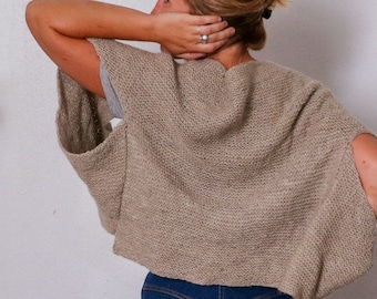 THE ENDLESS SWEATER - knitting pattern pdf - knit cocoon cardigan - knit vest - beginner knitting pattern