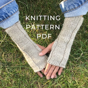 The Perfect Fingerless Gloves Knitting Pattern PDF Knit Mittens, Fingerless Gloves, Mitts image 1