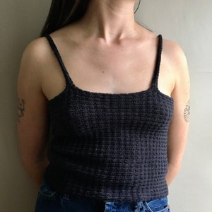 The Spring Tank Knitting Pattern PDF knit crop tank top simple beginner knitting pattern image 4