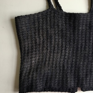 The Spring Tank Knitting Pattern PDF knit crop tank top simple beginner knitting pattern image 5