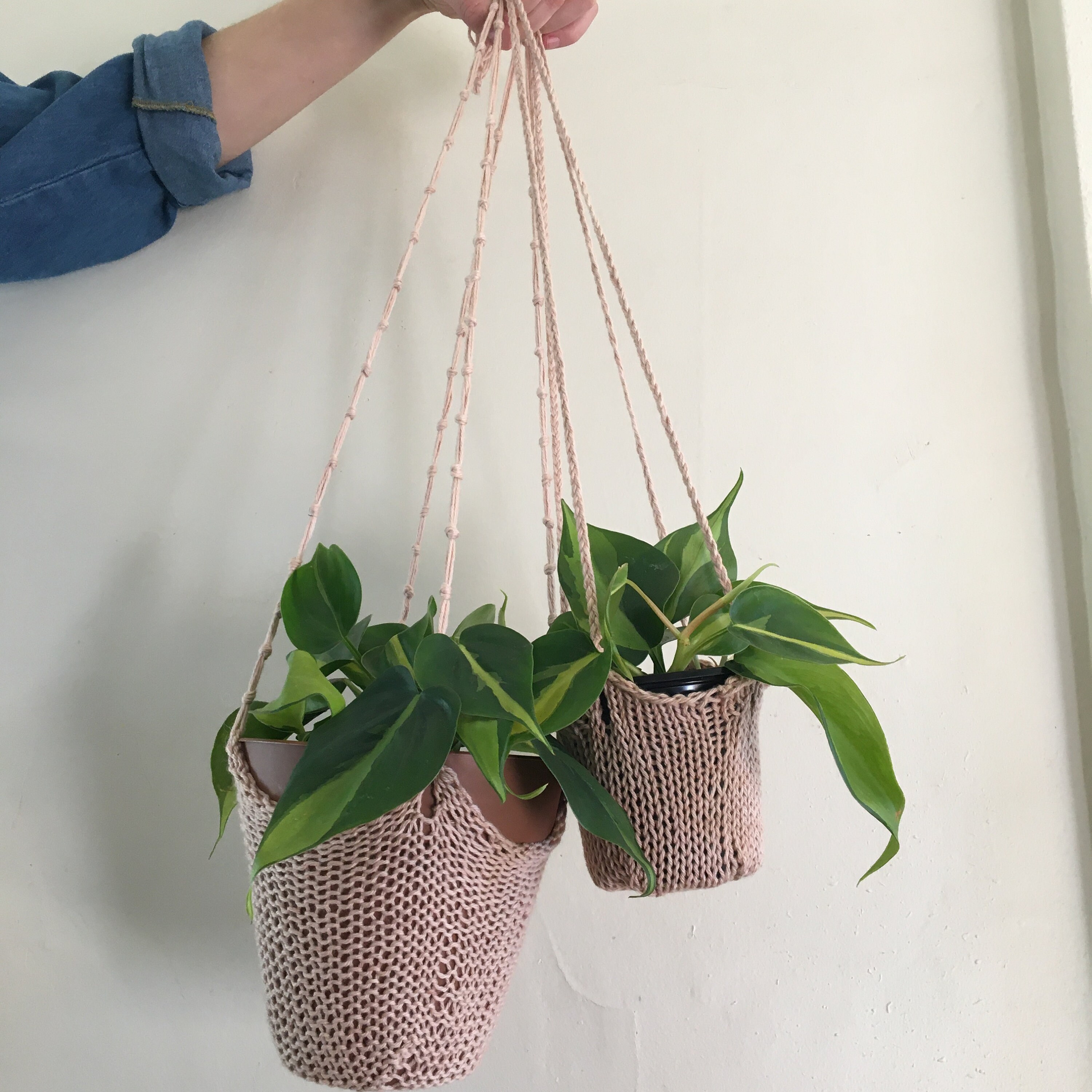 Knit Plant Holder PDF Knitting Pattern Plant Cozy Pattern Etsy