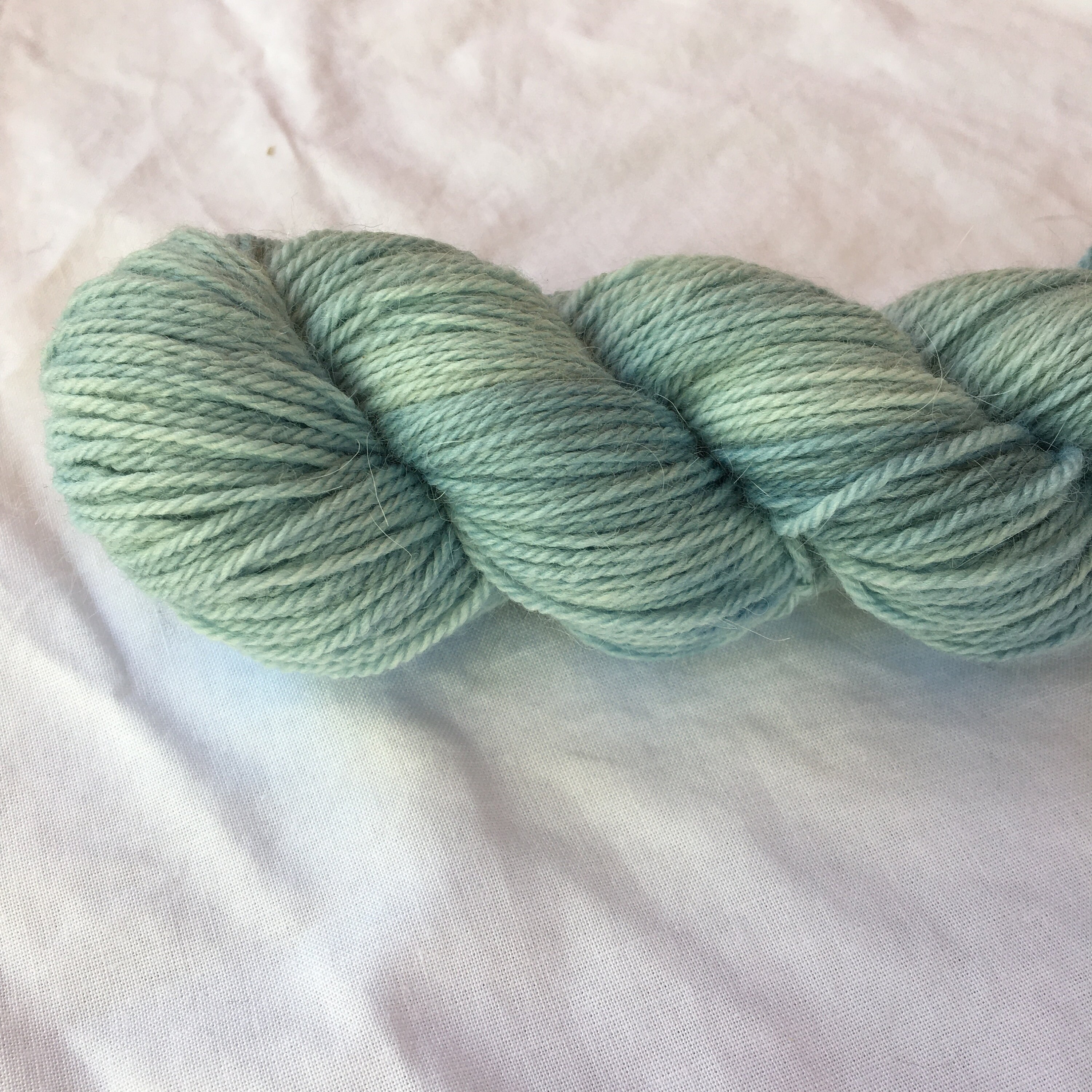 Powder Blue Indigo Hand Dyed Yarn Wool Angora Yarn Pastel Etsy