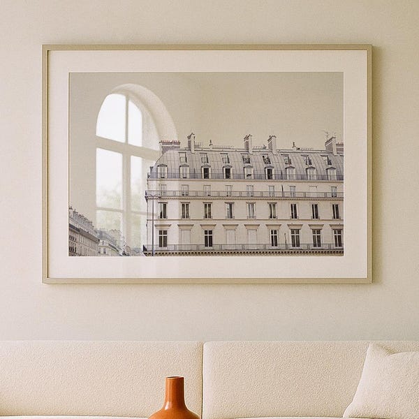 Paris Traditional Buildings Fine Art Photography: Modern Wall Art Print