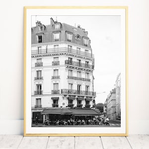 Paris Photography, Paris Cafe, Black and White, Paris Prints, Cafe Print, Paris decor bedroom, Paris Wall Decor, Paris Wall Art