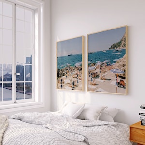 Living Room Wall Art, Capri Wall Art Diptych Photographic Prints, Set of 2 Capri Prints, Bedroom Beach Wall Decor, La Fontelina Beach Club image 5