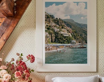 Positano Beach Fine Art Photography Print: Amalfi Coast Seascape Wall Art
