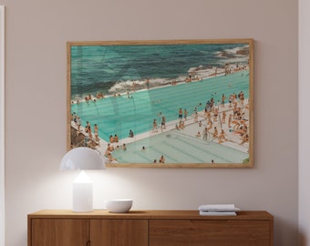 Bondi Beach Print, Bondi Beach Photography, Australia, Aerial Beach Photography, Bondi Beach Print, Extra Large Wall Art, Coastal Decor
