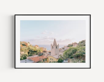 Corniglia Wall Art, Corniglia Cinque Terre Photography Print, Coastal Wall Art, Cinque Terre Wall Decor, Italy Print, Italy Wall Art