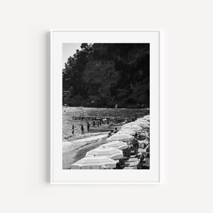 Black and White Positano Print, Positano Wall Art, Black and White, Photography Print, Positano Beach Print, Italy Print, Fornillo Beach art