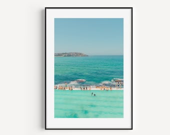 Bondi Beach Print, Bondi Beach Photography, Australia, Aerial Beach Photography, Bondi Beach Print, Extra Large Wall Art, Coastal Decor