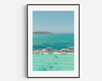 Bondi Beach Print, Bondi Beach Photography, Australia, Aerial Beach Photography, Bondi Beach Print, Extra Large Wall Art, Coastal Decor