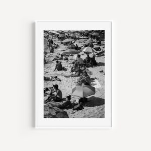 Black and White Photography Print, Black and White Antibes Beach Print, French Riviera Classic Beach Print, France Wall Art Print, Wall Art