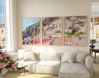 Living Room Wall Art, Positano Print Series, Amalfi Coast, Positano Print, Positano Photograph, Large Wall Art, Italy Print, Beach Print