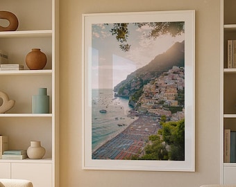 Positano Beach Photography: Aerial View of Amalfi Coast