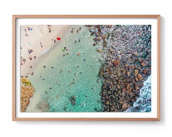 Aerial Bronte Beach Fine Art Print: Sydney Seascape Wall Art