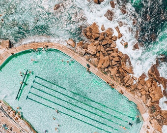 Aerial Beach Photo, Aerial Bronte Beach, Aerial Print, Aerial Photo, Aerial Beach, Bronte Beach Print, Bronte Beach, Beach Photo, Wall Art