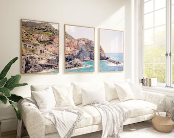 Cinque Terre, Triptych, Print Series, Italy Print Series, Cinque Terre Print, Cinque Terre Photograph, Large Wall Art, 3 prints of Italy