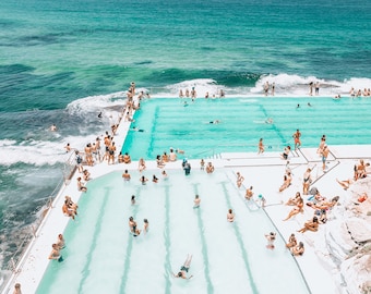 Aerial Beach Photo, Bondi Beach, Bondi, Beach Print, Beach Photography, Wall Art, Ocean Decor, Seascape Print, Large Wall Art, Beach Poster