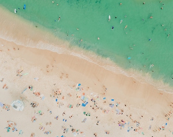 Aerial Beach Photo, Aerial Bondi Beach, Aerial Print, Aerial Photo, Aerial Beach, Bondi Beach Print, Bondi Beach, Beach Photo, Wall Art