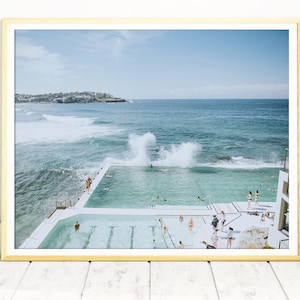 Bondi Beach, Aerial Beach Print, Extra Large Wall Art, Beach Poster, Bedroom Wall Art, Office Artwork, Sydney, Australia, Beach Photography image 3